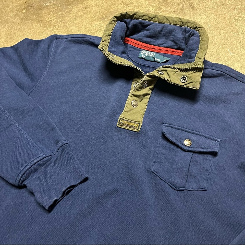 2000’s Polo by Ralph Lauren Quarter Rugby Sweater - XL